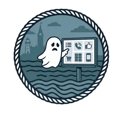 Ghost worried by computer screen